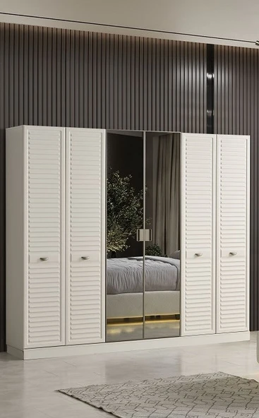 BOSTON MDF 6 KAPAKLI DOLAP ürün görseli 1