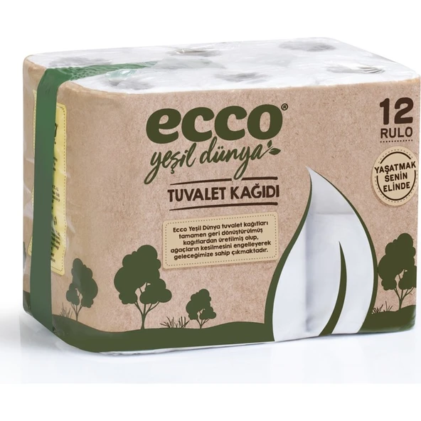 Ecco Soft Yeşil Dünya Tuvalet Kağıdı 12'li ürün görseli
