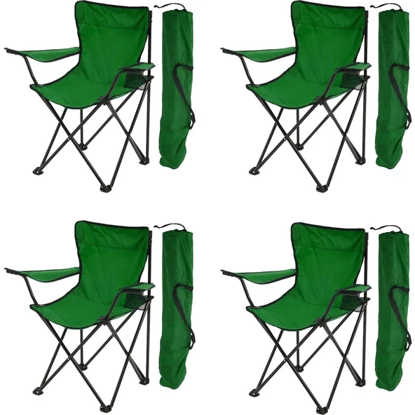 Mounty 4'lü Katlanır Piknik ve Kamp Sandalyesi ürün görseli