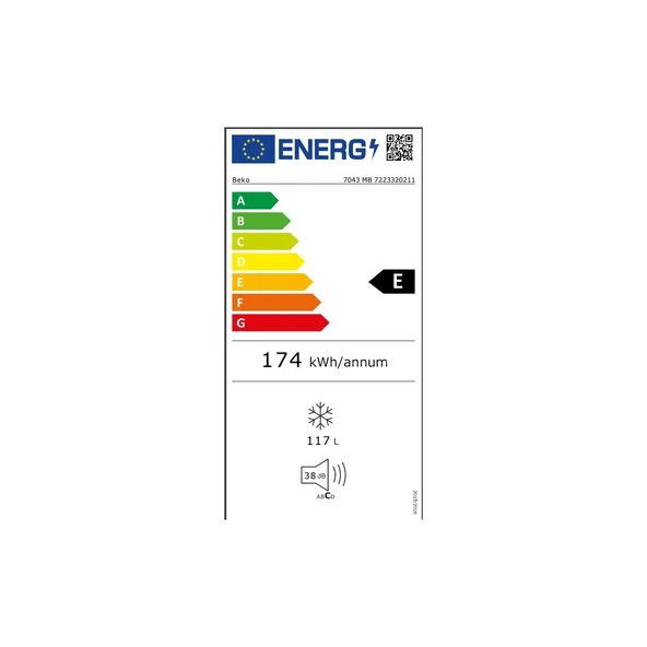 Beko 7052 Nfb E Enerji Sınıfı 177 lt No Frost Çekmeceli Derin Dondurucu - Resim 5