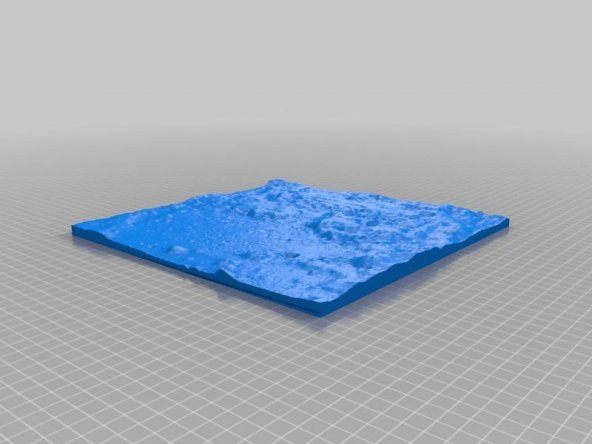 Descartes Highlands Lunar Heightmap Plastik Aparat