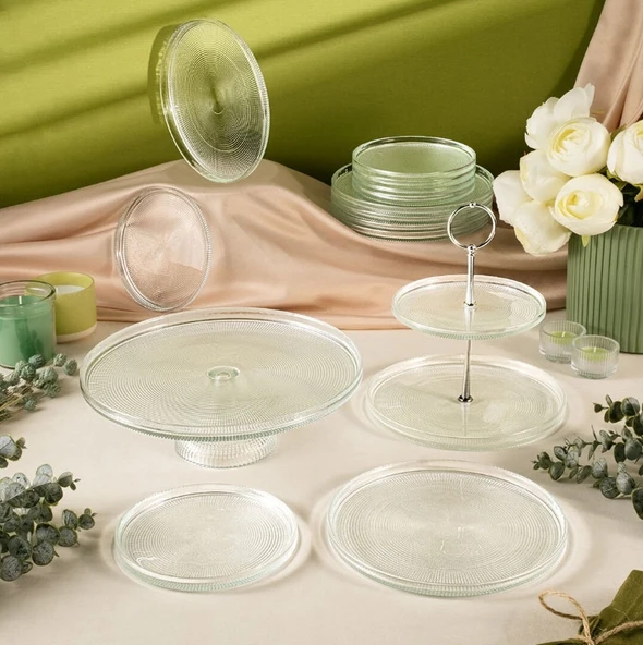 Fecra Loren 14 Parça Servis ve Sunum Seti Natürel - 5