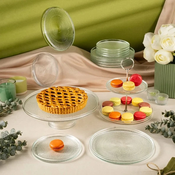 Fecra Loren 14 Parça Servis ve Sunum Seti Natürel