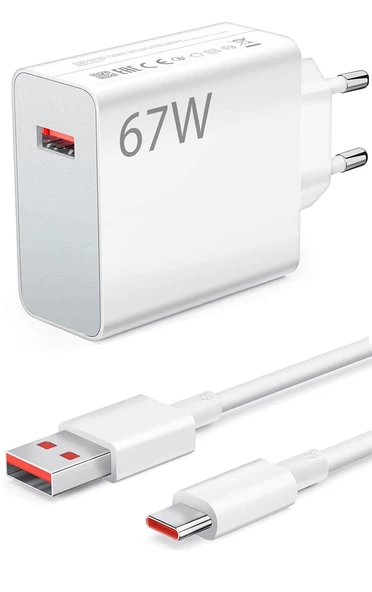Xiaomi Redmi Note 7 8 8T 9 9s Pro Şarj Aleti 67w Type C Fast Hızlı SET SZ-SG51