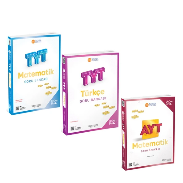 Üç Dört Beş TYT Matematik ile Türkçe ve AYT Edebiyat Soru Bankası 3 Kitap Set ürün görseli 1