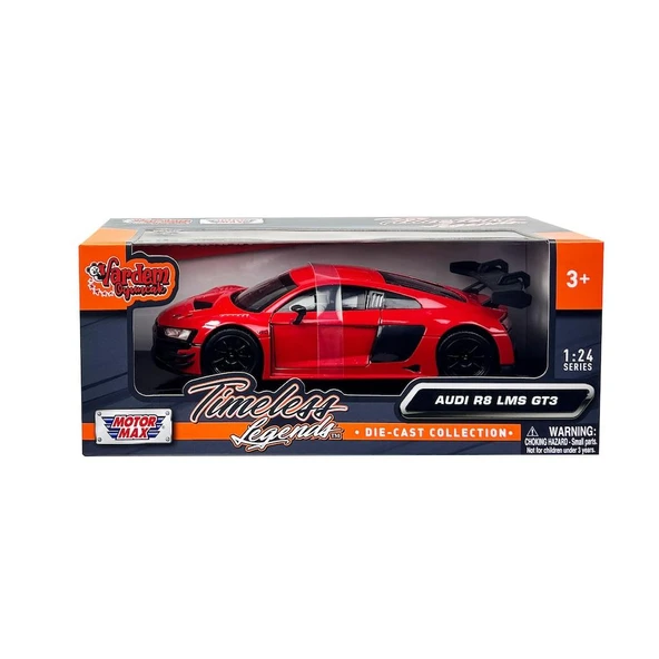 Motormax Audi R8 Lms Gt3 Kırmızı 1/24 Model Araba ürün görseli 1