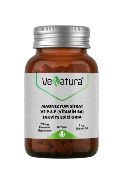 Venatura Magnezyum Sitrat ve P-5-P (Vitamin B6) 60 Tablet - 1