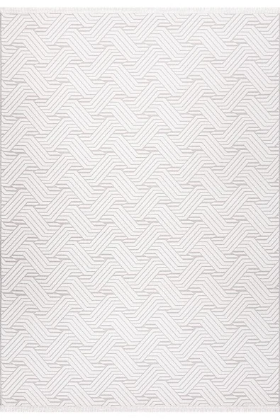 Pastel Halı Zena 406A Krem Gri Serisi Akrilik Salon Oturma Yatak Odası Halısı ürün görseli 1