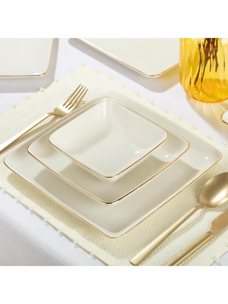 Bernardo Elegant Kalypso Gold 55 Parça Yemek Takımı - 1