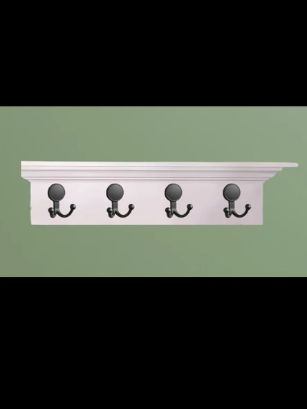 Metal Boncuk Askı Siyah Duvar Tipi – 3’lü - Resim 4