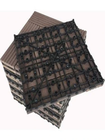 Deck Altı Plastik Zemin Izgara 30x30 cm  Su Tahliyeli, Kaymaz, Modüler Yer Karosu 15 adet - 2