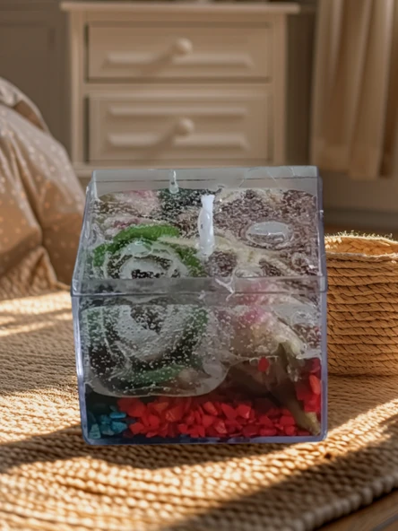 çikolata,lavanta koku aromalı doğal yapım mum ürün görseli