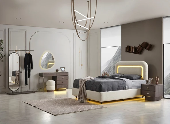 LOREN MDF YATAK ODASI TAKIMI - Resim 3