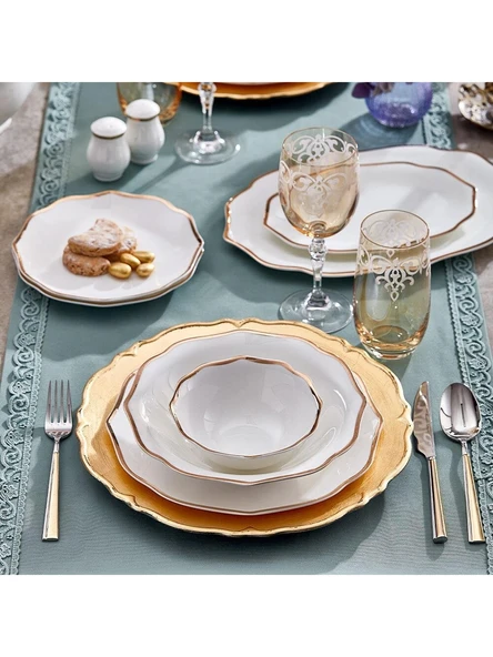 Bernardo Karen 58 Parça 12 Kişilik Bone China Yemek Takımı - 2