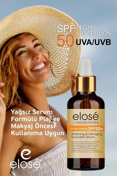 Elose Spf 50+ Leke ve Kırışıklık Karşıtı Güneş Koruma Cilt Bakım Serumu 50 ml. - 6