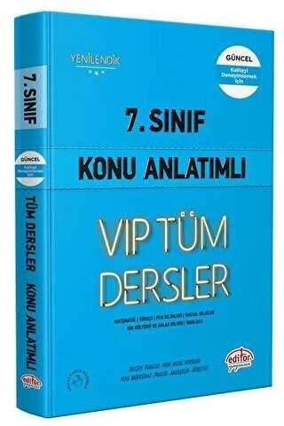 7. Sınıf VIP Tüm Dersler Konu Anlatımlı Mavi Kitap Editör Yayınevi ürün görseli