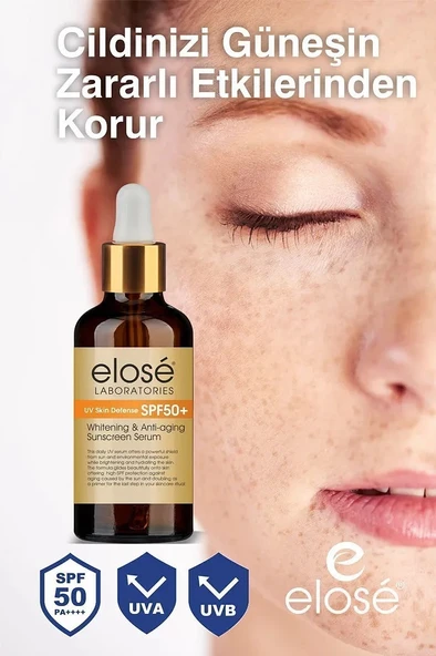 Elose Spf 50+ Leke ve Kırışıklık Karşıtı Güneş Koruma Cilt Bakım Serumu 50 ml. - 7