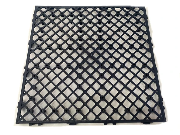 Deck Altı Plastik Zemin Izgara 30x30 cm  Su Tahliyeli, Kaymaz, Modüler Yer Karosu 15 adet - 1