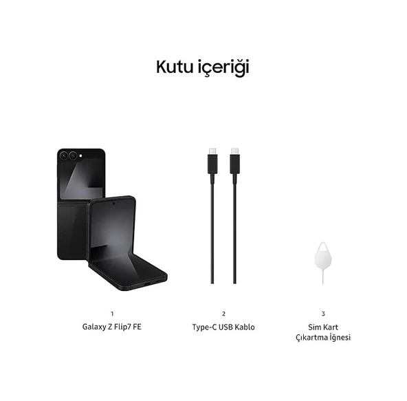 Samsung Galaxy Z Flip 7 FE 128 8 GB (Samsung Türkiye Garantili) Siyah 128 GB - 4