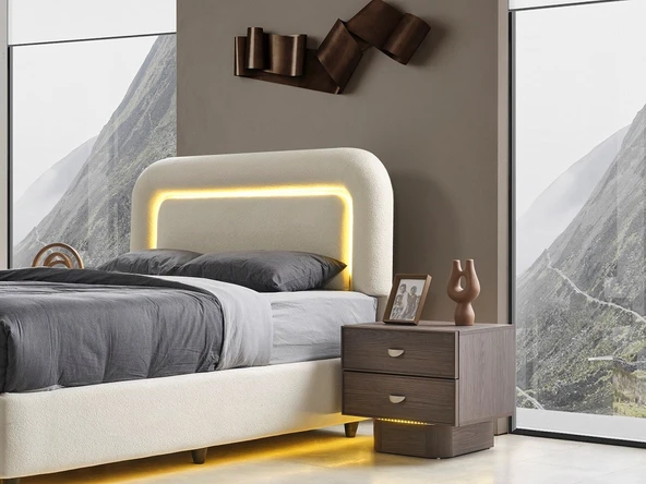 LOREN MDF YATAK ODASI TAKIMI - Resim 2