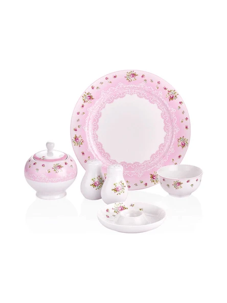 Bernardo Taffy 6 Kişilik 21 Parça New Bone China Kahvaltı Takımı - 1