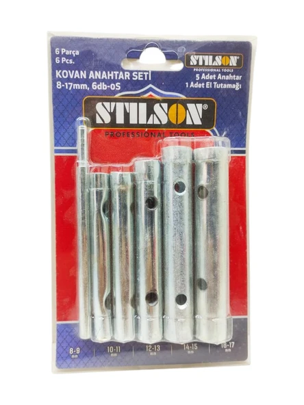 Nalburkent Stilson Kovan Anahtarı Seti 6 Parça 8-17mm İki Ağızlı El Tutamaklı - 2