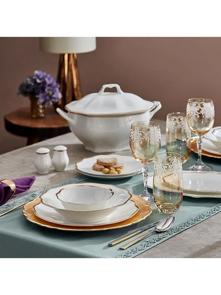 Bernardo Karen 58 Parça 12 Kişilik Bone China Yemek Takımı - 3
