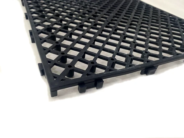 Deck Altı Plastik Zemin Izgara 30x30 cm  Su Tahliyeli, Kaymaz, Modüler Yer Karosu 15 adet - 3