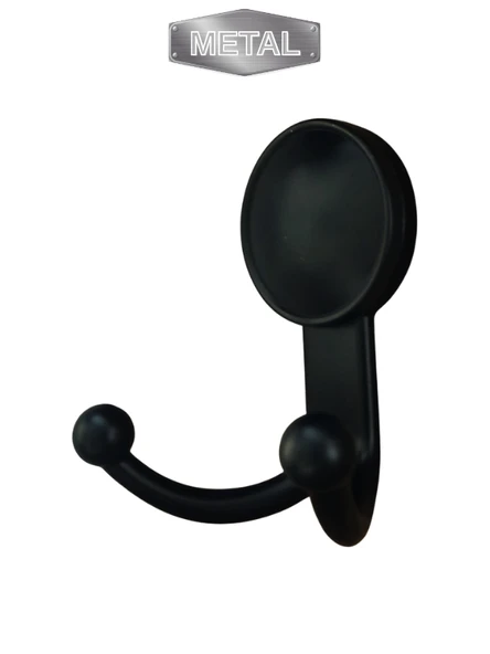 Metal Boncuk Askı Siyah Duvar Tipi – 3’lü - Resim 2