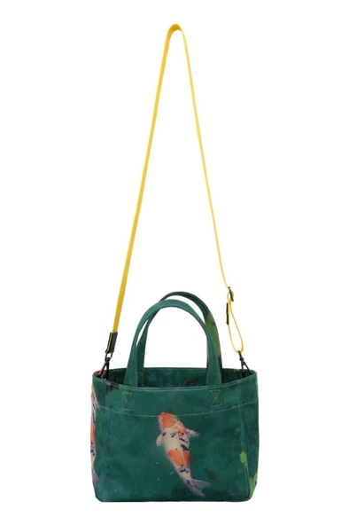 Kadın Vegan Çok Renkli Medium El Çantası - Koi Tasarım - 5