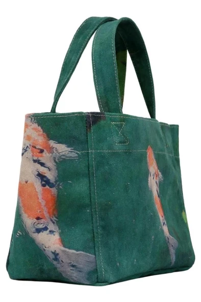 Kadın Vegan Çok Renkli Medium El Çantası - Koi Tasarım - 4