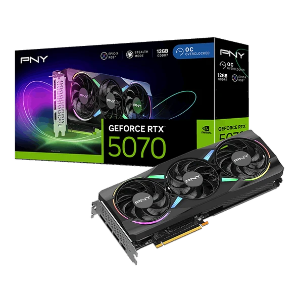 PNY RTX5070 ARGB EPIC-X RGB 12GB GDDR7 192Bit (VCG507012TFXXPB1-O) - Resim 9