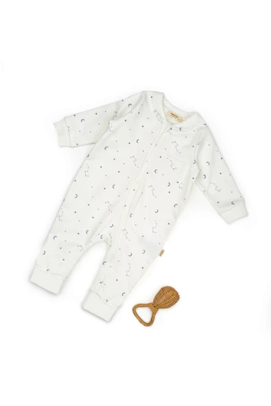 Bebek Uzun Kollu Tulum %100 Organik Pamuk - Yenidoğan - Csy8032