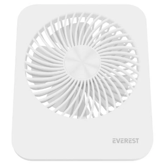 Everest EFN-601 Beyaz 2000mAh 4 Kademeli 4000RPM Hız Metal Ayak Masaüstü Usb Fan - 1