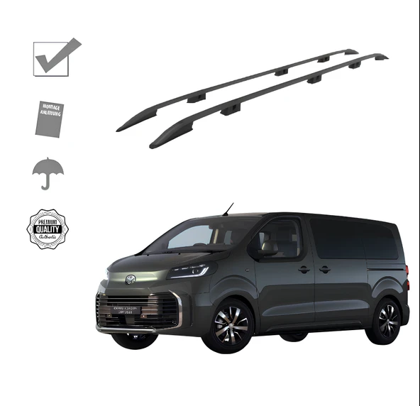 TOYOTO PROACE VERSO UZUN ŞASE TAVAN ÇİTASI PORTBAGAJ 2019 2020 2021 2022 2023 2024 2025 2026 2027 ürün görseli