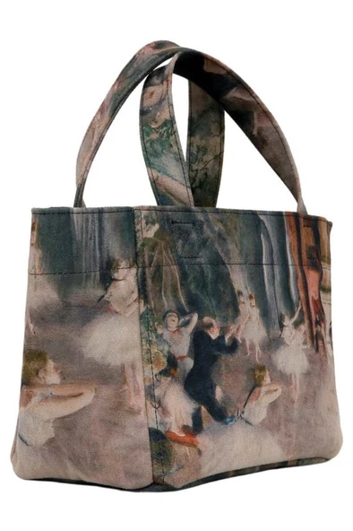 Kadın Vegan Çok Renkli Medium El Çantası - Ballerinas Tasarım - 4