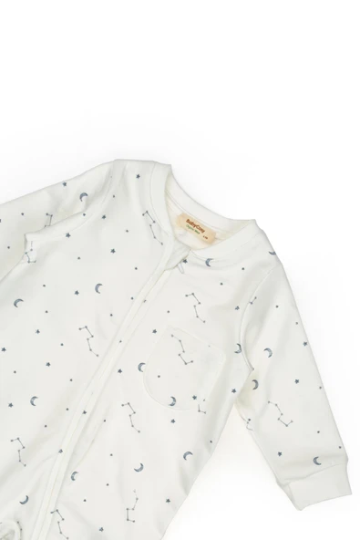 Bebek Uzun Kollu Tulum %100 Organik Pamuk - Yenidoğan - Csy8032 - 4