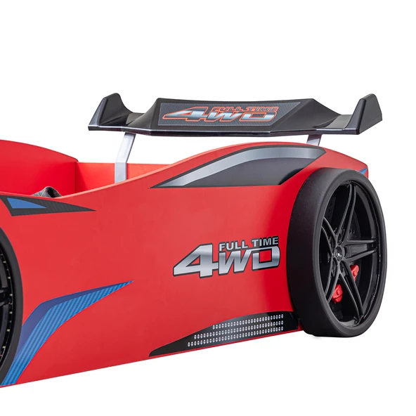 Arabalı Yatak, Merso Rüzgarlıklı Ledli Arabalı Yatak - Kırmızı ürün görseli 1