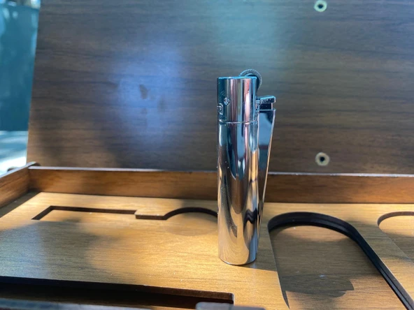 Clipper Ahşap Kutulu Çakmak Seti - Resim 7