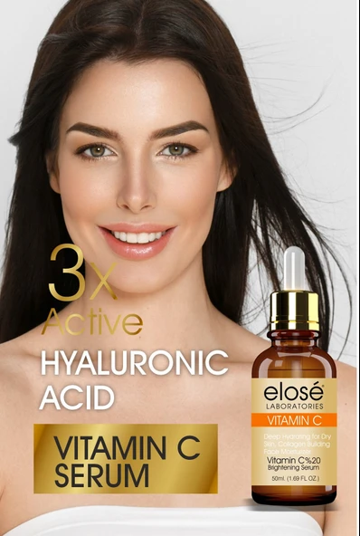 Elose Kolajenli Kırışıklık Karşıtı Doğal Vitamin C Cilt Bakım Serumu 50 ml - 3