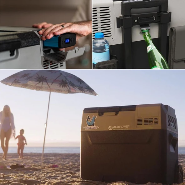 Acopower PX50 12/24/220Volt 50Litre Kompresörlü Tekerlekli Outdoor Oto Buzdolabı (Akü Dahil Değildir) - Resim 10