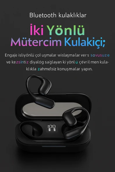 QASUL Çevirmen Kulak içi 142 Dil Bluetooth Uyumlu 5.4 Çeviri Kulaklık İş Seyahati için Çevirmen Kulak - 6