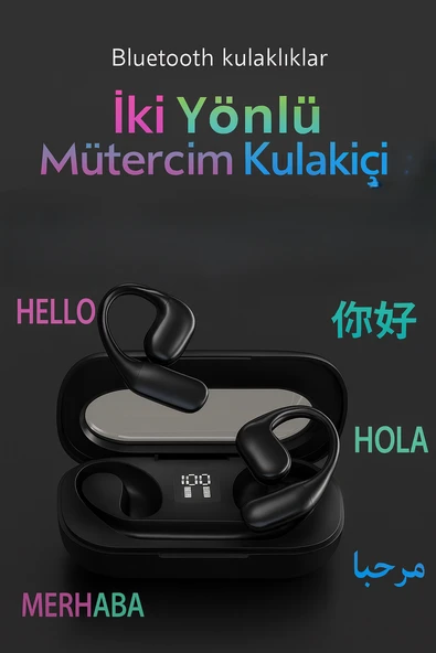 QASUL Çevirmen Kulak içi 142 Dil Bluetooth Uyumlu 5.4 Çeviri Kulaklık İş Seyahati için Çevirmen Kulak - 5