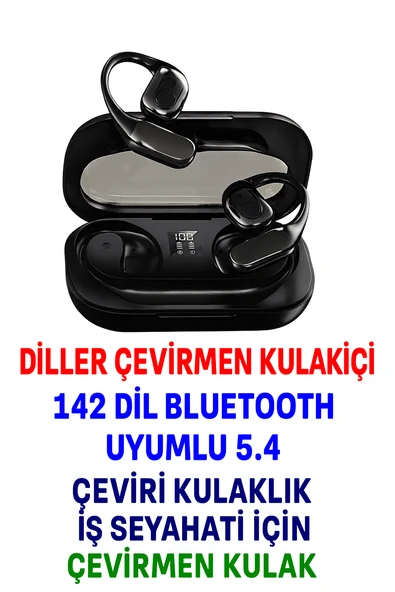 QASUL Çevirmen Kulak içi 142 Dil Bluetooth Uyumlu 5.4 Çeviri Kulaklık İş Seyahati için Çevirmen Kulak - 3