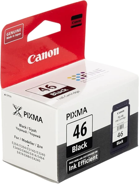 Canon PG-46 Black Siyah Mürekkep Kartuş E404-414-474 E3140 - 2