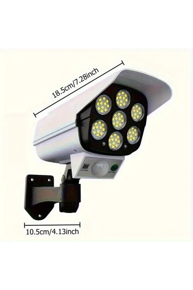 MRS SOLAR HB-200 Solar Güneş Enerjili Hareket Sensörlü Kamera Görünümlü 77 LED Dış Mekan AYDINLATMA(2400MAH.) - 4