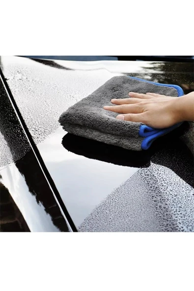 3'lü Araba Temizleme Seti Mikrofiber Şönil - 3'lü 50x50 Ultra Pamuklu Bez- Teleskopik Çek Çek - 6