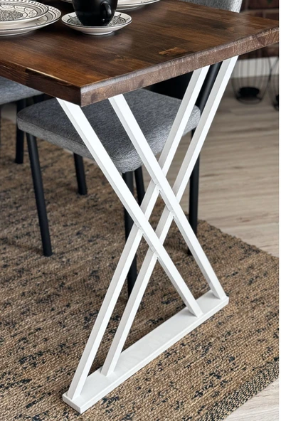 TOLIAHOME Metal Masa Yemek Masası Çalışma Masası Ayağı 2 Adet Ayak 72 Cm Mobilya Ayağı - 5