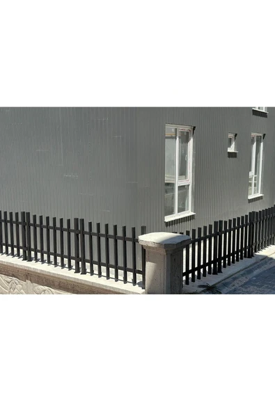 TOLIAHOME Dekoratif Bahçe Çiti 1 Metre Duvar Çiti Metal Siyah Peyzaj Koruma - 6