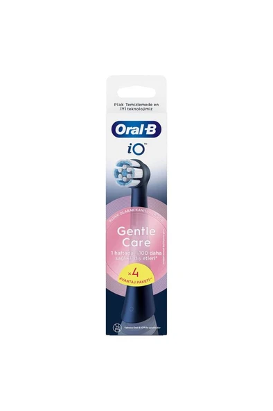 Oral-B iO Gentle Care Yedek Diş Fırçası Başlığı – 4’lü Paket, Hassas Temizlik, iO Serisi Uyumlu - Resim 2